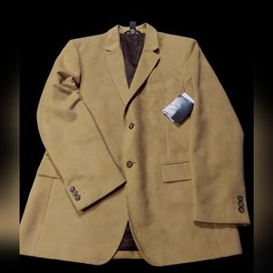 Claiborne Mens Blazer Tan Single Stitch NWT Size 42R ABSOLUTELY FABULOUS!